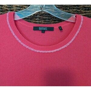 Isaac Mizrahi 100% Cashmere Beaded Short Sleeve Sweater Classic Sophisticated